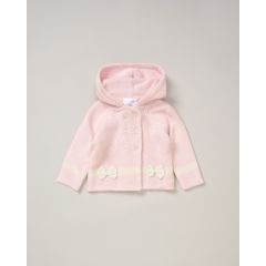 Knitted 100% Cotton Hooded Baby Cardigan