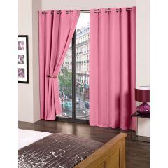 Cali Pink Blackout Eyelet Readymade Curtains