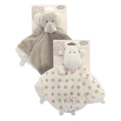 Eco Friendly Elli and Raff embroidered comfort blanket made from recycled fibres