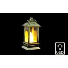 Small LED Lantern Gold 4x9cm