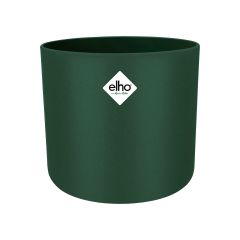 Elho B.for Soft Round plant pot in leaf green with elho label on white background