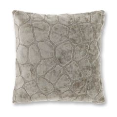 Alina moss green textured decorative cushion 45x45cm with geometric pattern