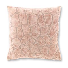 Alina moss green textured decorative cushion 45x45cm with geometric pattern