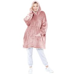 Eskimo Sherpa Lined Pink Hooded Blanket at Guineys Ireland