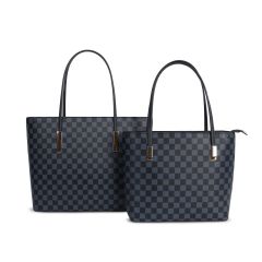 Set of 2 Tote Bag Shoulder Bag Black by Gessy