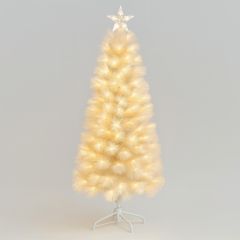 Fibre Optic Christmas Tree White with Stand
