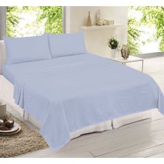 Flannelette Sheet Sets Plain Blue at Guineys Ireland