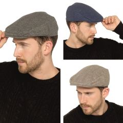 Men's Herringbone Flat Cap