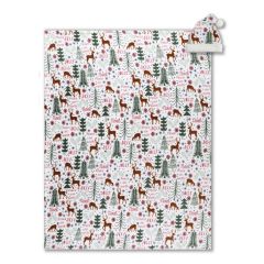 Fleece Baby Christmas Blanket and Hat Set Red | Soft Festive Baby Gift