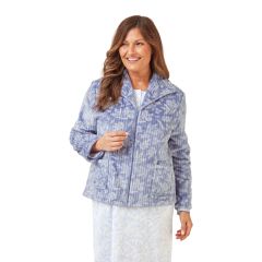 Women's Floral Blue Zip Jacket 