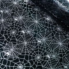 Halloween Web Metallic Foil Fabric H071 at Guineys Ireland