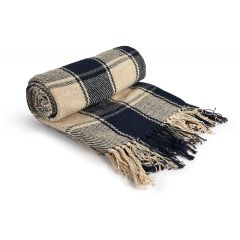 Frisco Recycled 100% Cotton Throw Navy