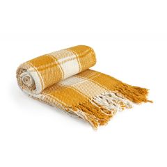 Frisco Recycled 100% Cotton Throw Ochre