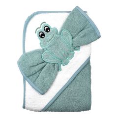 Frog Hooded Towel 2 Piece Set