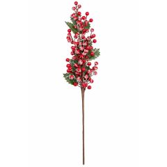 Gold glitter poinsettia flower pick with shimmering edges on a stem for Christmas decorating.