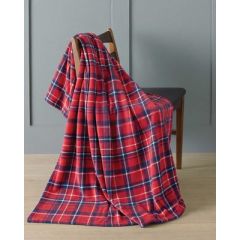Classic Tartan Fleece Throw 120x150cm Red