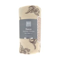 Floral tablecloth with bees, packaged on a cardboard hanger. It features images of plates and utensils, labeled "wipe clean with flannel backing."