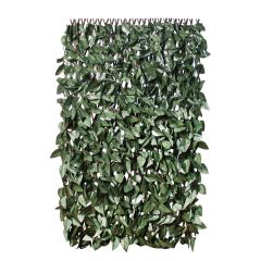 2.6 metre by 0.7 metre artificial dark green ivy hedge privacy panel with durable mesh backing for fences and gardens