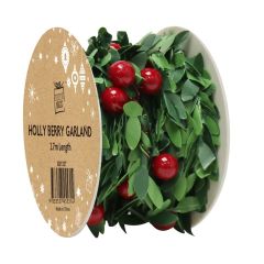 Holly & Berry Christmas Garland 2.7 Metres