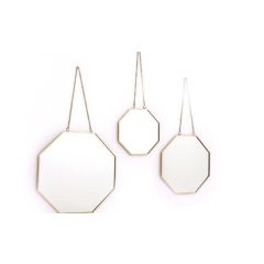 Set of 3 Geometric Hanging Mirrors