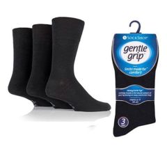 Gentle Grip Diabetic Men's Socks Black