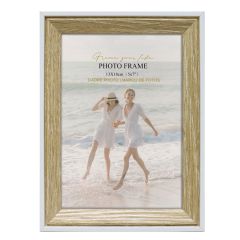 Photo Frame 2 Tone White & Wood Effect