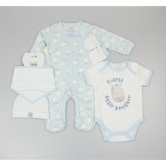 WatchMeGrow Cutest Little Brother 5 Piece Gift Set Blue
