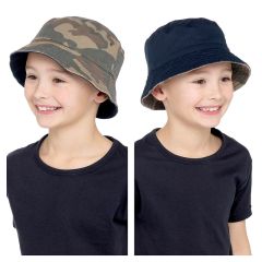 Camouflage Reversible Bucket Hat Khaki