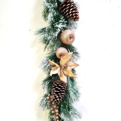 Gold Apple Christmas Garland at Guineys Ireland