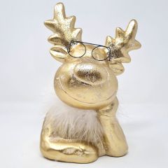 Golden Christmas Reindeer Decoration