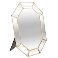 Octagonal Gold Mirror 45x43cm