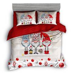 Gonk Family Ivory Christmas Duvet Cover Set