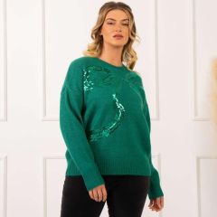 Women’s Green Bow Jumper