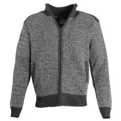 Men's Panel Full Zip Jumper Grey