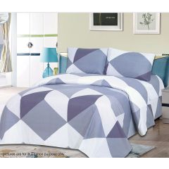 Soft Touch Microfibre Duvet Cover Set Geo Grey