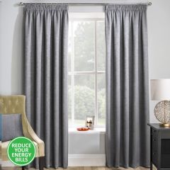 Matrix Grey Thermal Tape Top Curtains