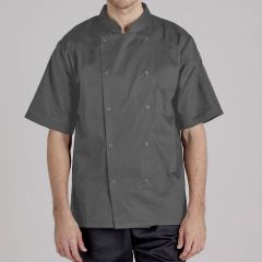 Short Sleeve Chef Jacket Grey