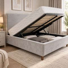 Grey Gas Lift Storage Bed