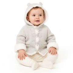 Showing the Rock-A-Bye Baby Boutique 100% Cotton True Knit Cardigan- Grey