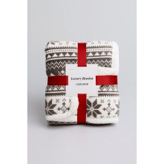 Grey Nordic Sherpa Blanket