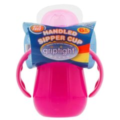 Griptight Handled Sipper Cup Pink - Online Offer Only