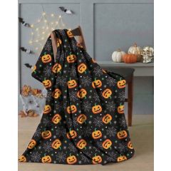 Halloween Pumpkins Lightweight Fleece Blanket 120x150cm