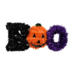 Halloween Tinsel Boo Sign at Guineys Ireland