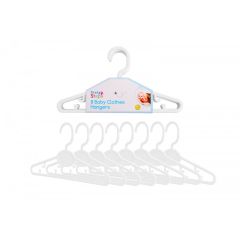 Baby Clothes Hangers 8 Pack White at Guineys Ireland