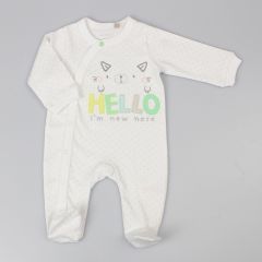 Hello I'm New Here Baby Sleepsuit