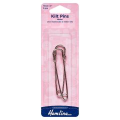 Hemline Nickel 75mm Kilt Pins