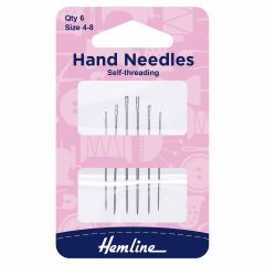 Hemline Self Thread Needles 6 Pack
