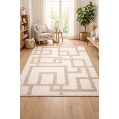 Network Beige Tile Rug