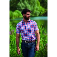 Holkham Check Short Sleeve Shirt Red by Champion