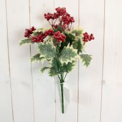 Showing the Christmas Artificial Holly Berry Bush:

